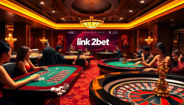 Experience the thrill of gaming at link 12bet with vibrant casino visuals and engaging players.
