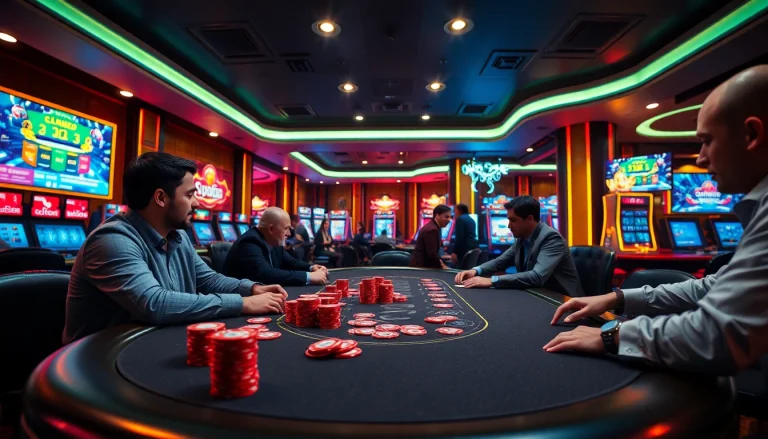Jouer dans le meilleur crypto casino avec une ambiance vibrante et des éléments de jeu numérique.